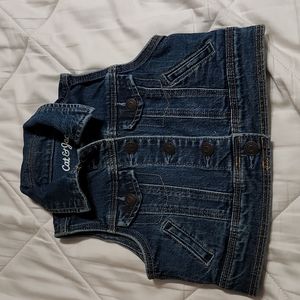 Toddler girls denim vest - dark wash - sz 4/5